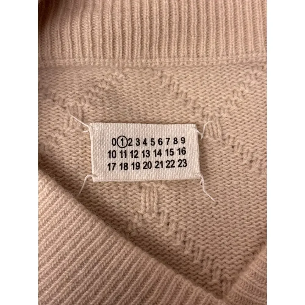 Maison Margiela Sweater 38 US 6 Womens Wool Knit Cropped Oversized Varsity
